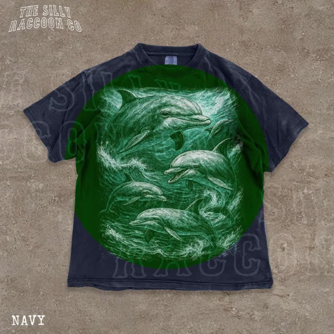 Vintage 90s Dolphin Graphic Shirt: Unisex Comfort Colors